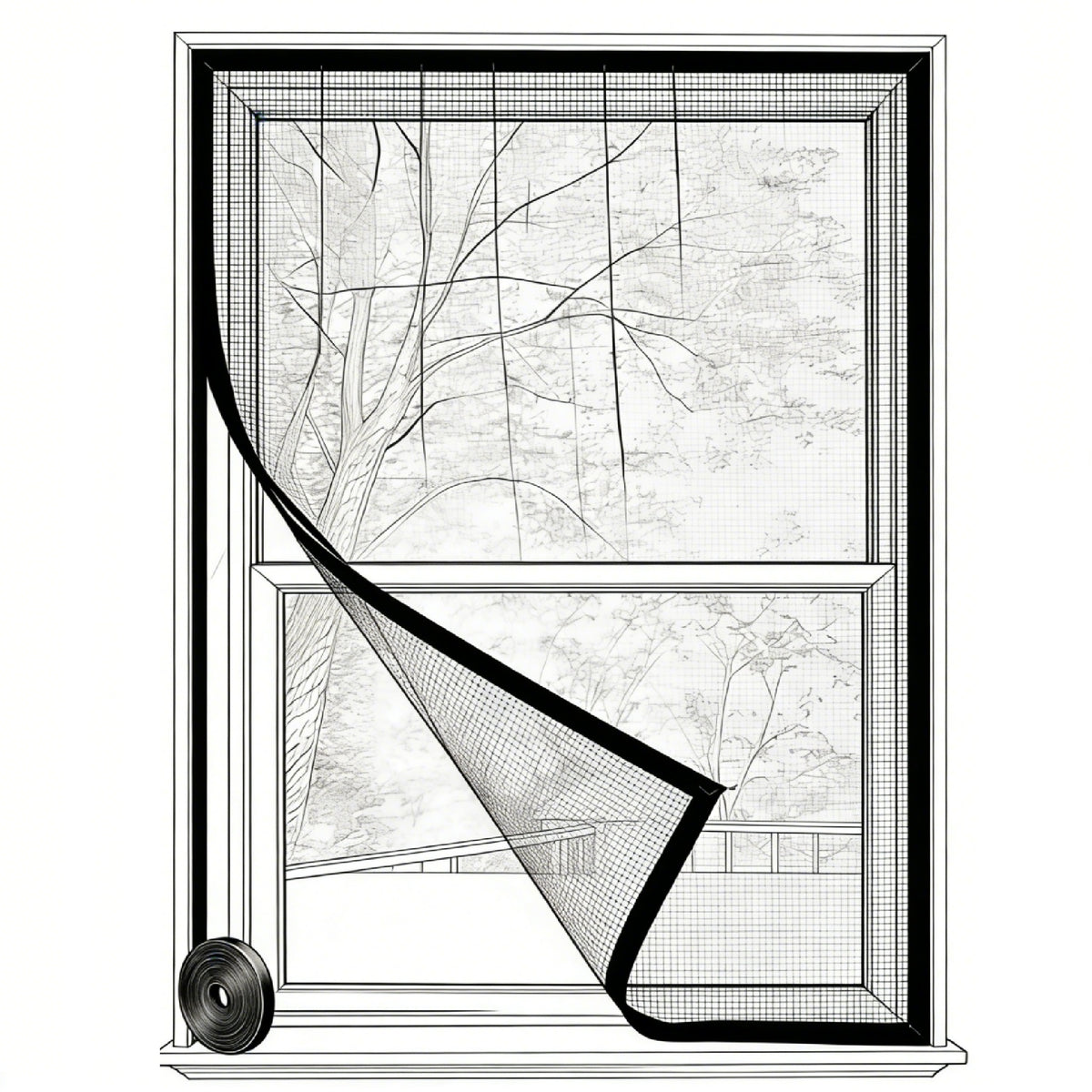 Custom Window Screen for Any Size to keep bugs out and let fresh air in