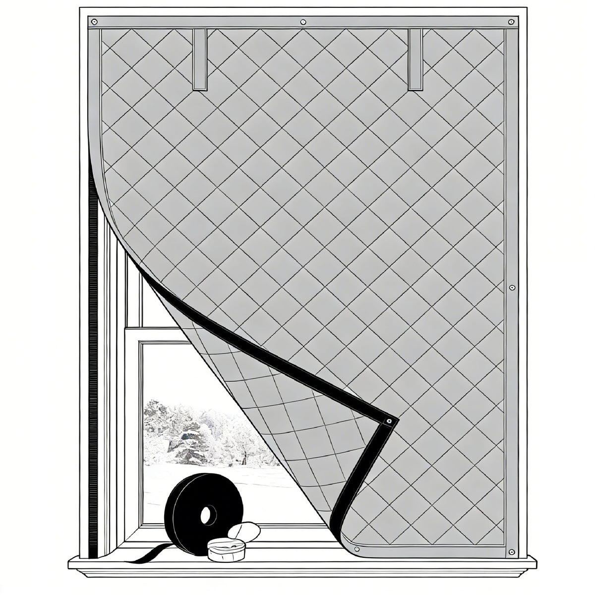 Customized Magnetic Thermal Insulated Window Curtain
