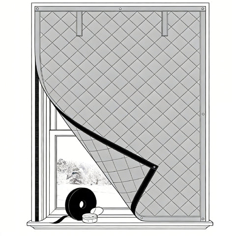 Customized Magnetic Thermal Insulated Window Curtain