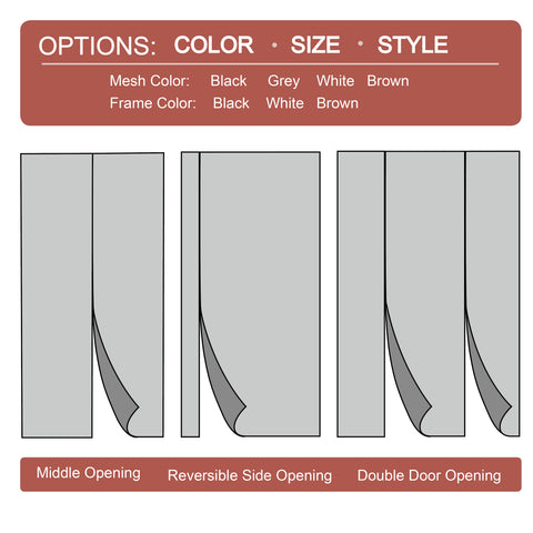 Custom Magnetic Screen Door for All Door Size