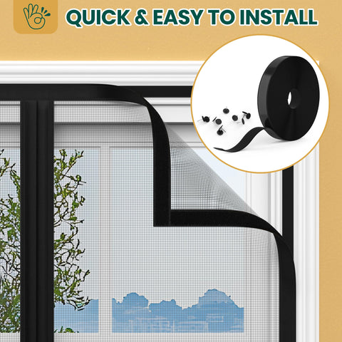 Custom Magnetic Screen Door for All Door Size